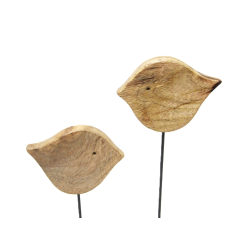 Ptaki Paszki  z drewna mango Dekoracja stojąca 25cm